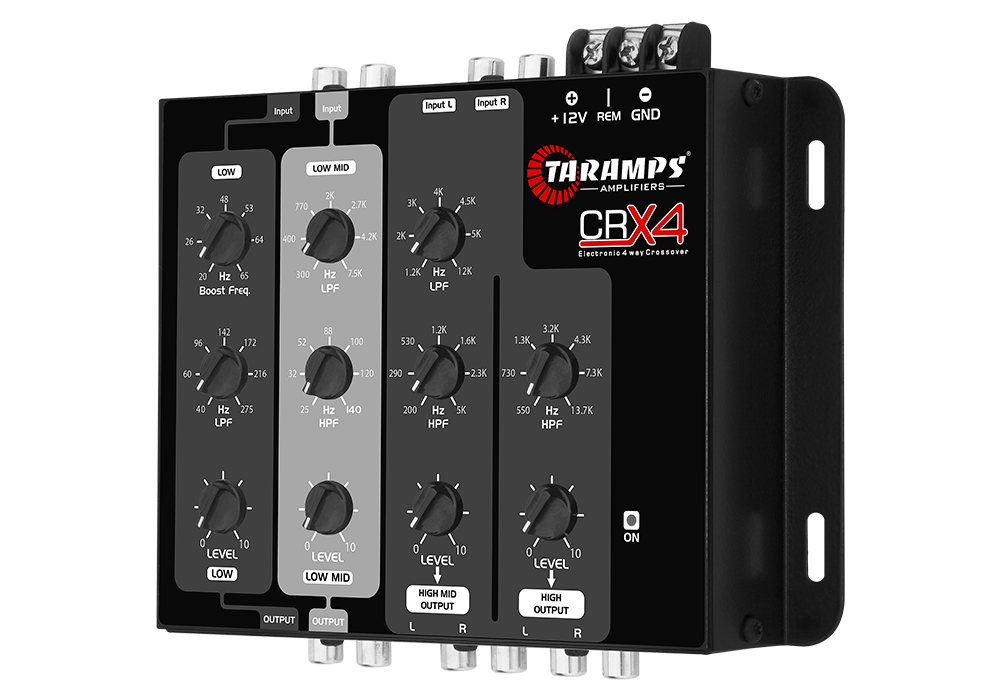Taramps CRX4 Car Audio 4-Way Mono 8V Bass Boost DSP Crossover 