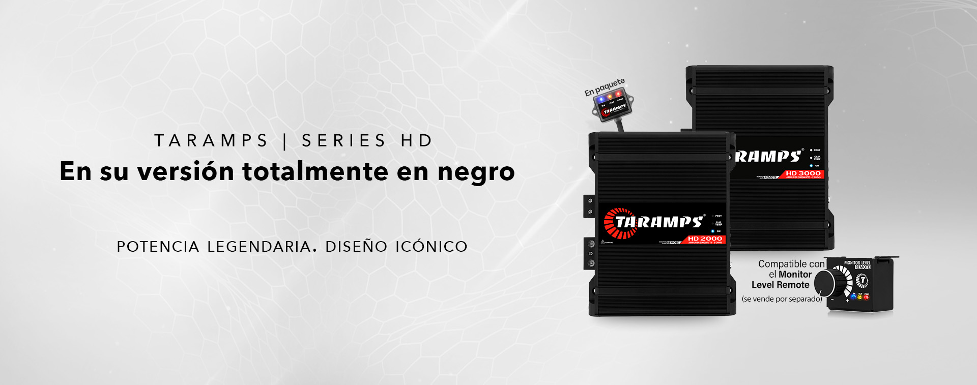Imagem capa da linha de produtos amplificadores HD.