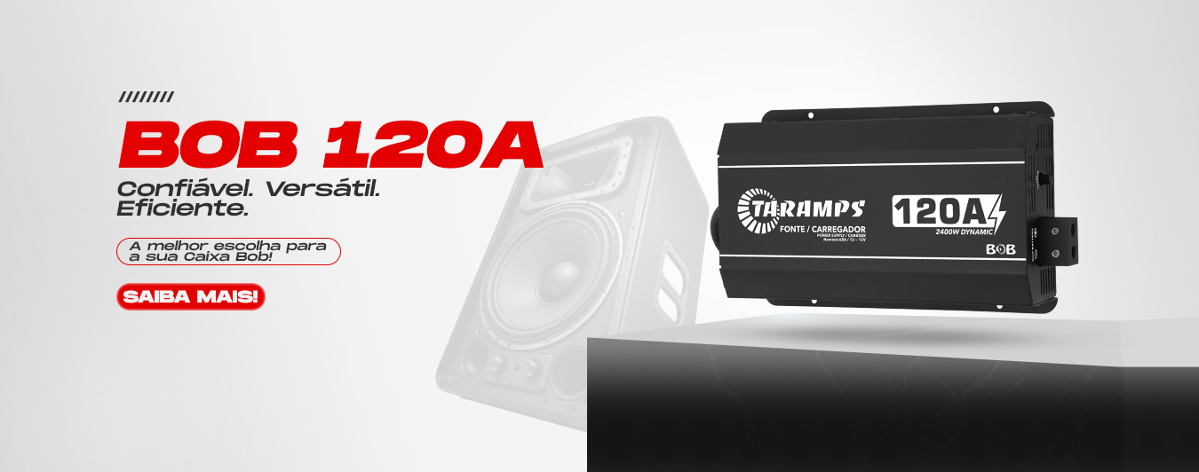 Imagem banner desktop do produto fonte carregadora de caixa bob, BOB 60A.