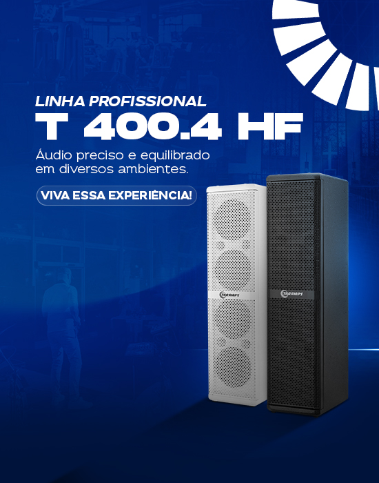 Imagem banner mobile do produto caixa de som T 400.4 HF.