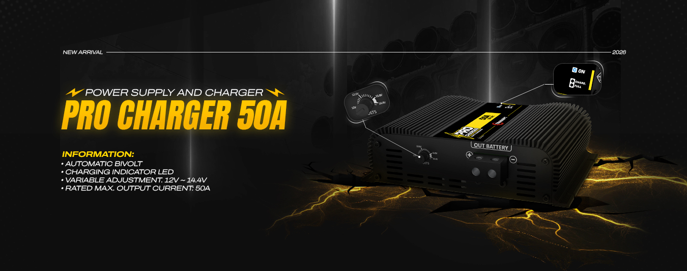 Imagem banner Pro Charger 50A.