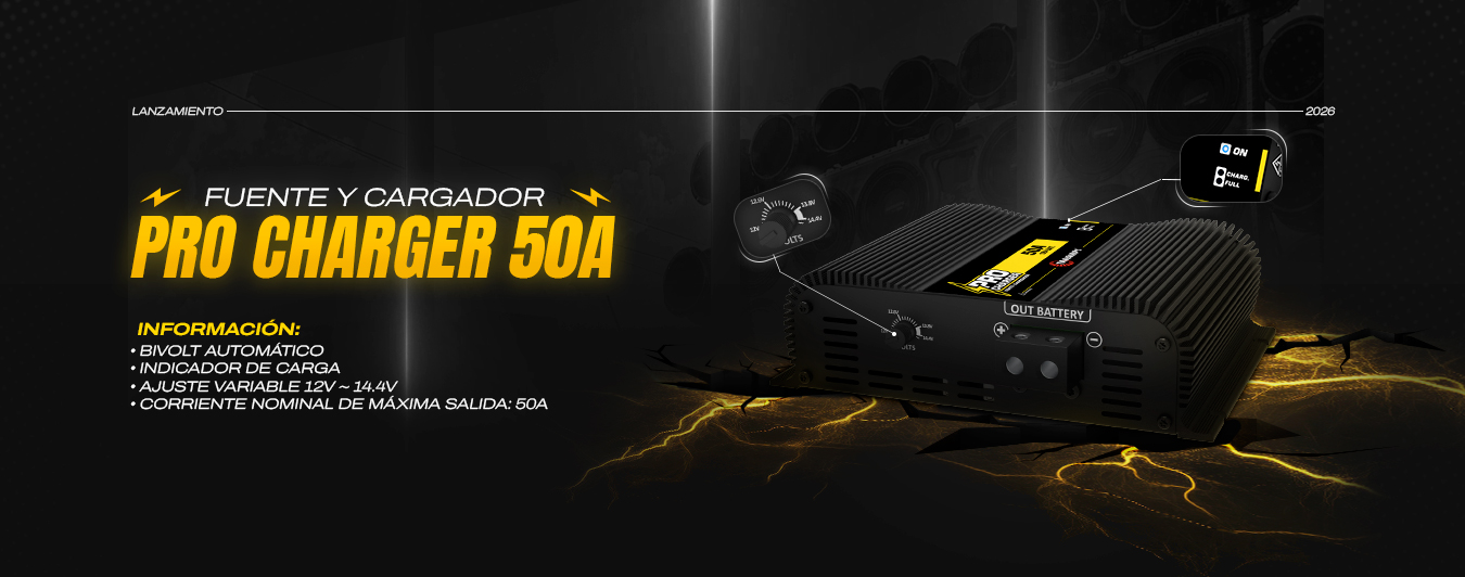 Imagem banner Pro Charger 50A.