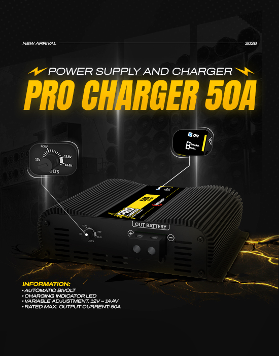 Imagem banner mobile produto Pro Charger 50A.